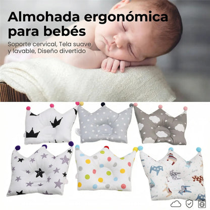 Cojín Almohada Reposa Cabeza Bebé - Ergonómico Hipoalergénico