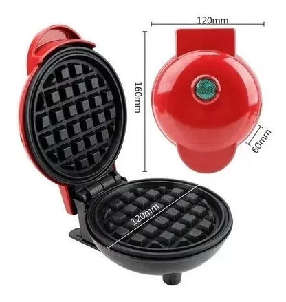 Mini Wafflera Color Rojo: ¡Diversión y Deliciosos Platos en Minutos!