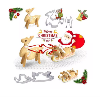 8 Moldes Cortadores De Galleta Navidad