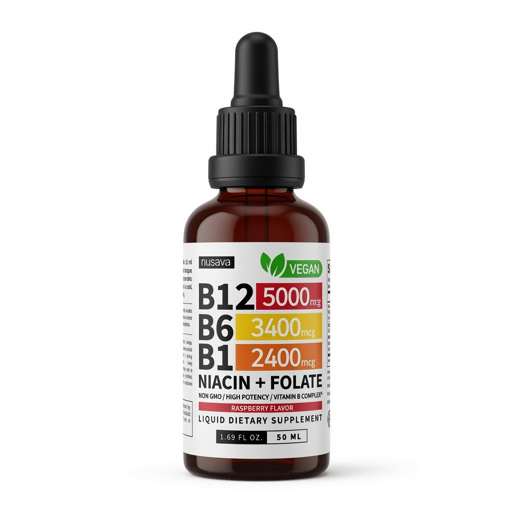 Gotas Líquidas de Vitamina B12 5000 mcg – Energía, Enfoque y Bienestar Total
