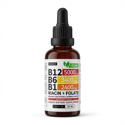 Gotas Líquidas de Vitamina B12 5000 mcg – Energía, Enfoque y Bienestar Total