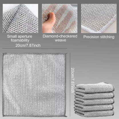 Paños Metálicos Multiuso de Limpieza 5Pc