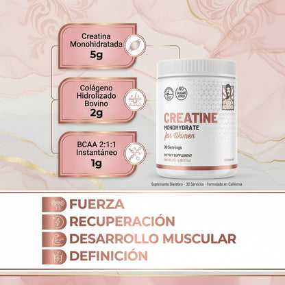 Old School Labs Creatina Monohidratada para Mujeres 240 G