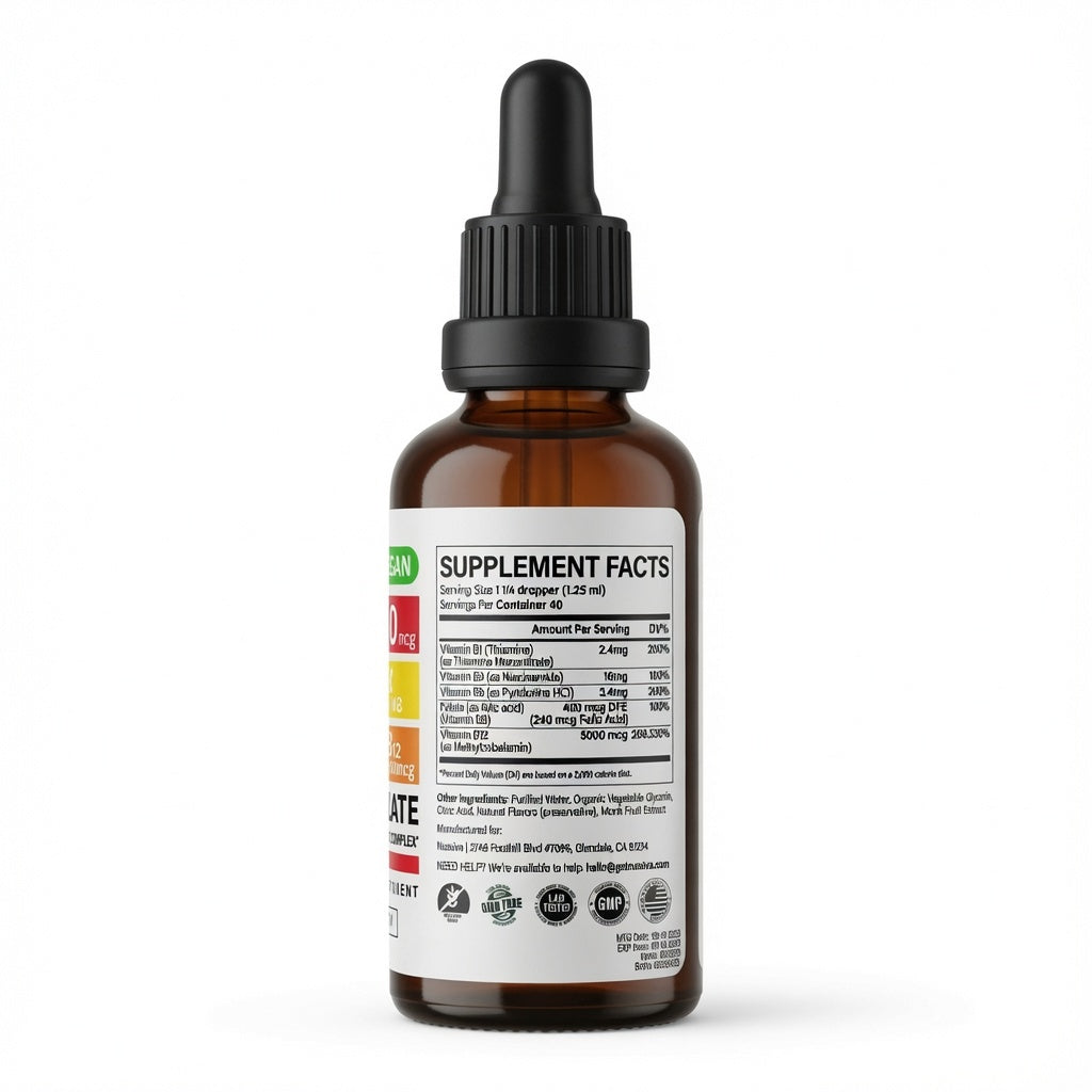 Gotas Líquidas de Vitamina B12 5000 mcg – Energía, Enfoque y Bienestar Total