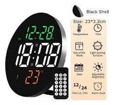 Reloj De Pared Digital Redondo Led Grand