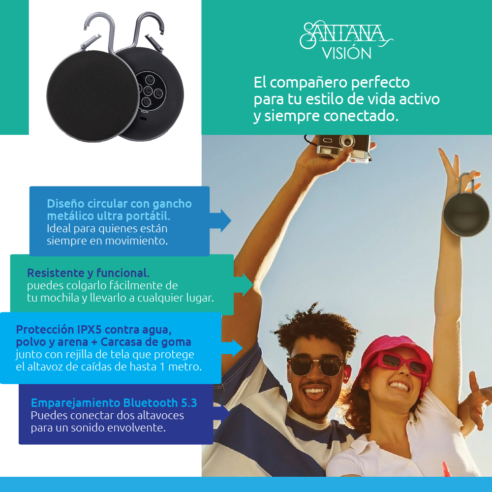 Santana Visión Parlante Bluetooth 5.3