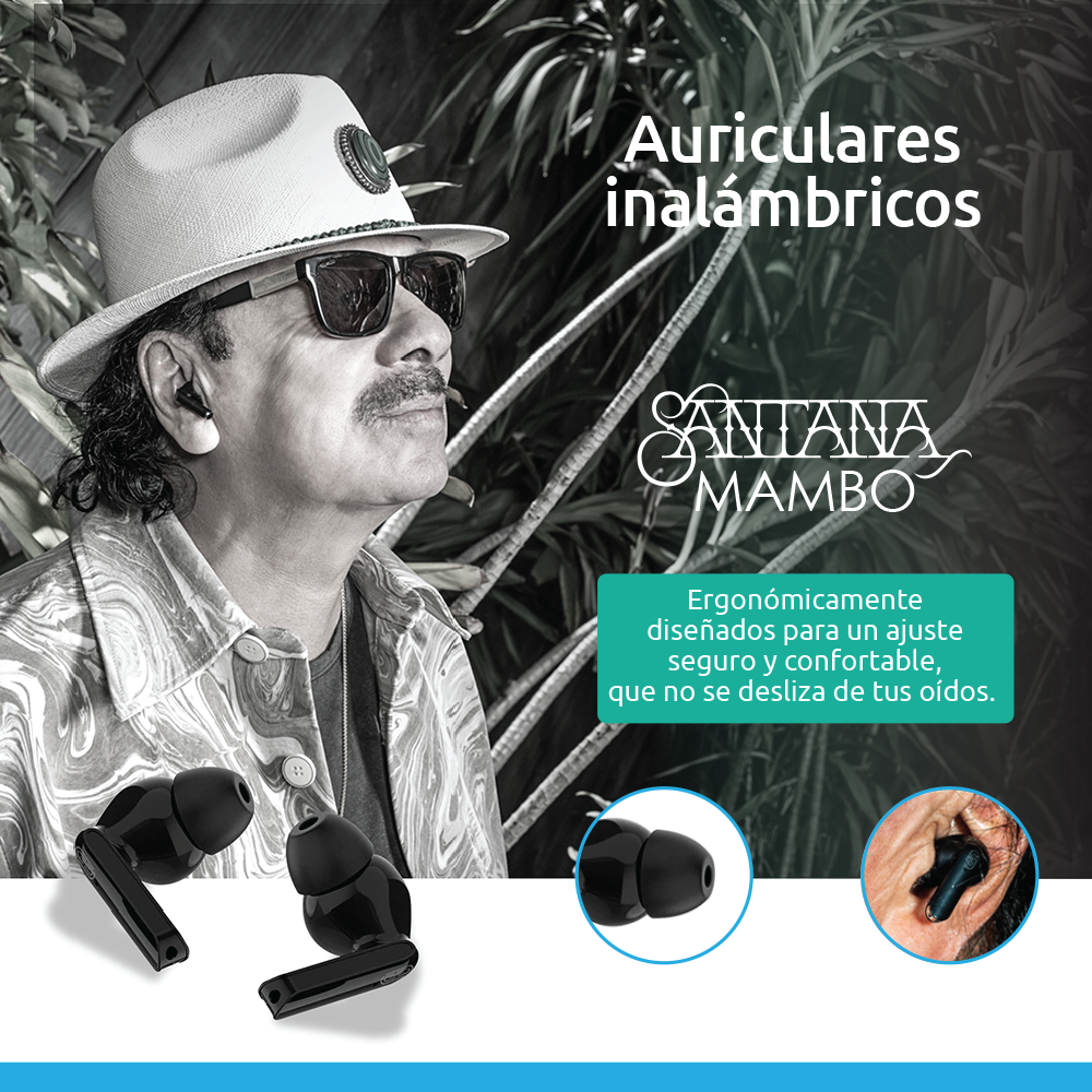 Auriculares Inalámbricos Carlos Santana – Sonido Profesional Bluetooth 5.1