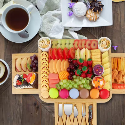 Set 2 Tabla Para Quesos De Madera Bambú