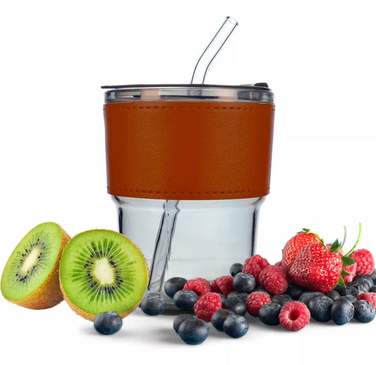 Vaso De Vidrio Hermético Con Bombilla