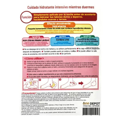 30 Parches Humectantes Para Talón - Exfoliante Reparador Pies Agrietados
