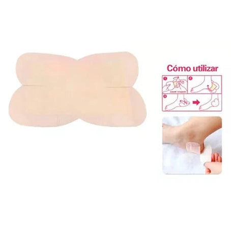 30 Parches Humectantes Para Talón - Exfoliante Reparador Pies Agrietados