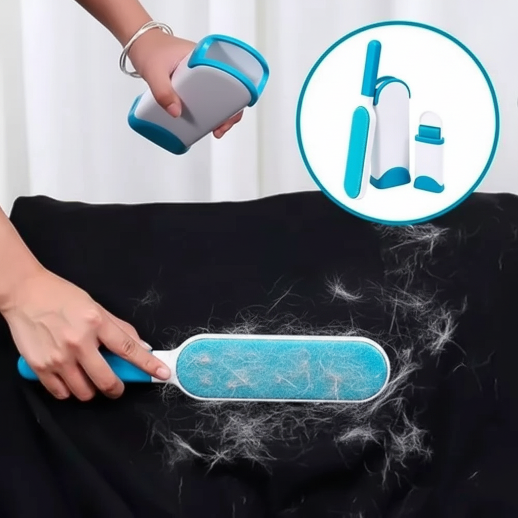 Cepillo quitapelusas en uso