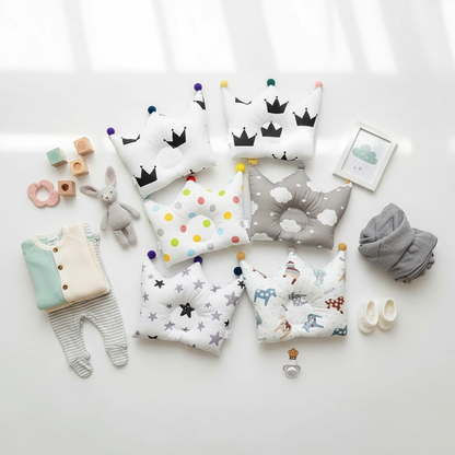 Composición decorativa con cojines para bebé