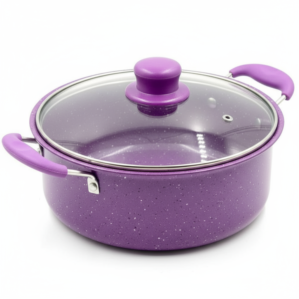 Detalle de calidad batería morada