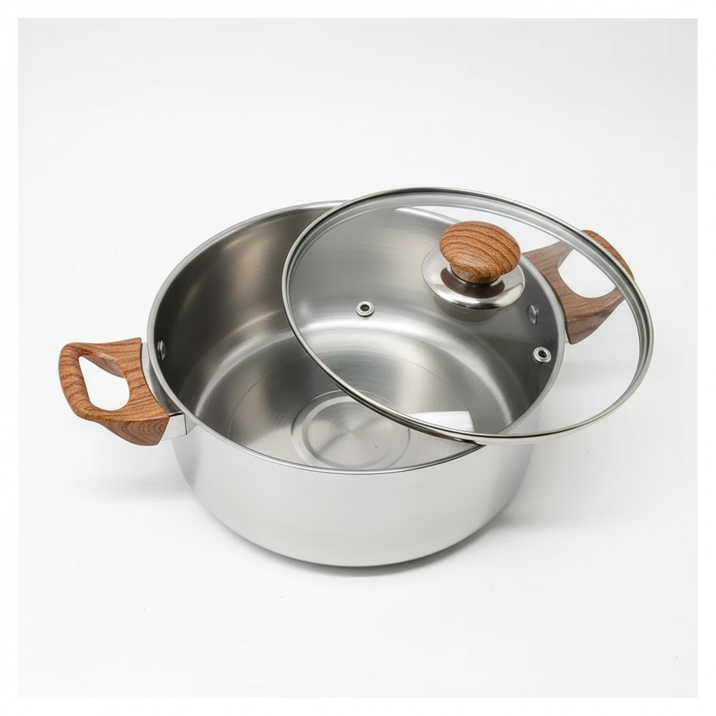 Detalle de olla con tapa