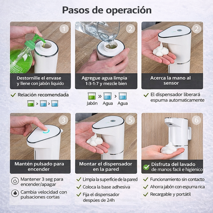 Dispensador Automático de Jabón Espumoso Sin Contacto – 380 ml