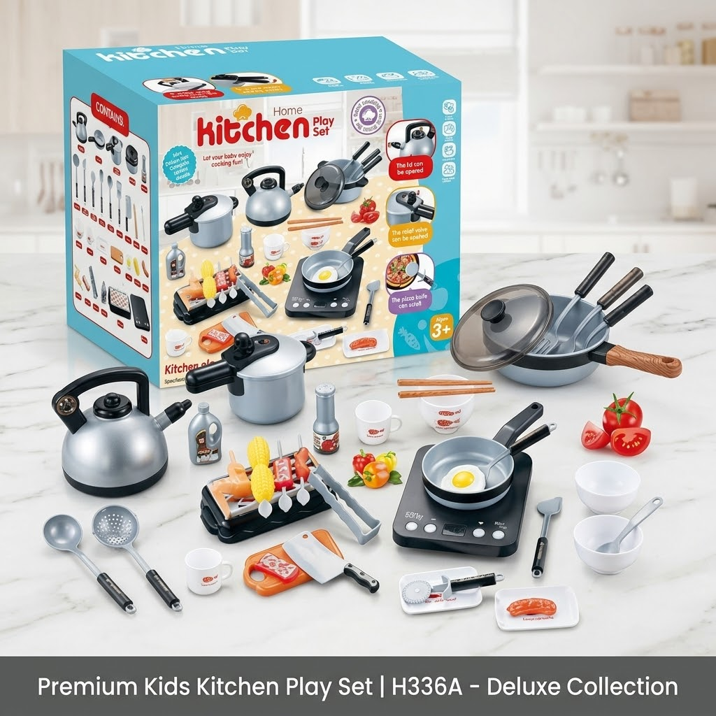 Set Cocina Juguete 36 Piezas - Olla Sartén Accesorios Niños