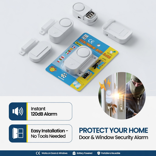 Alarma para Puerta y Ventana con Sensor Magnético – 90dB de Seguridad