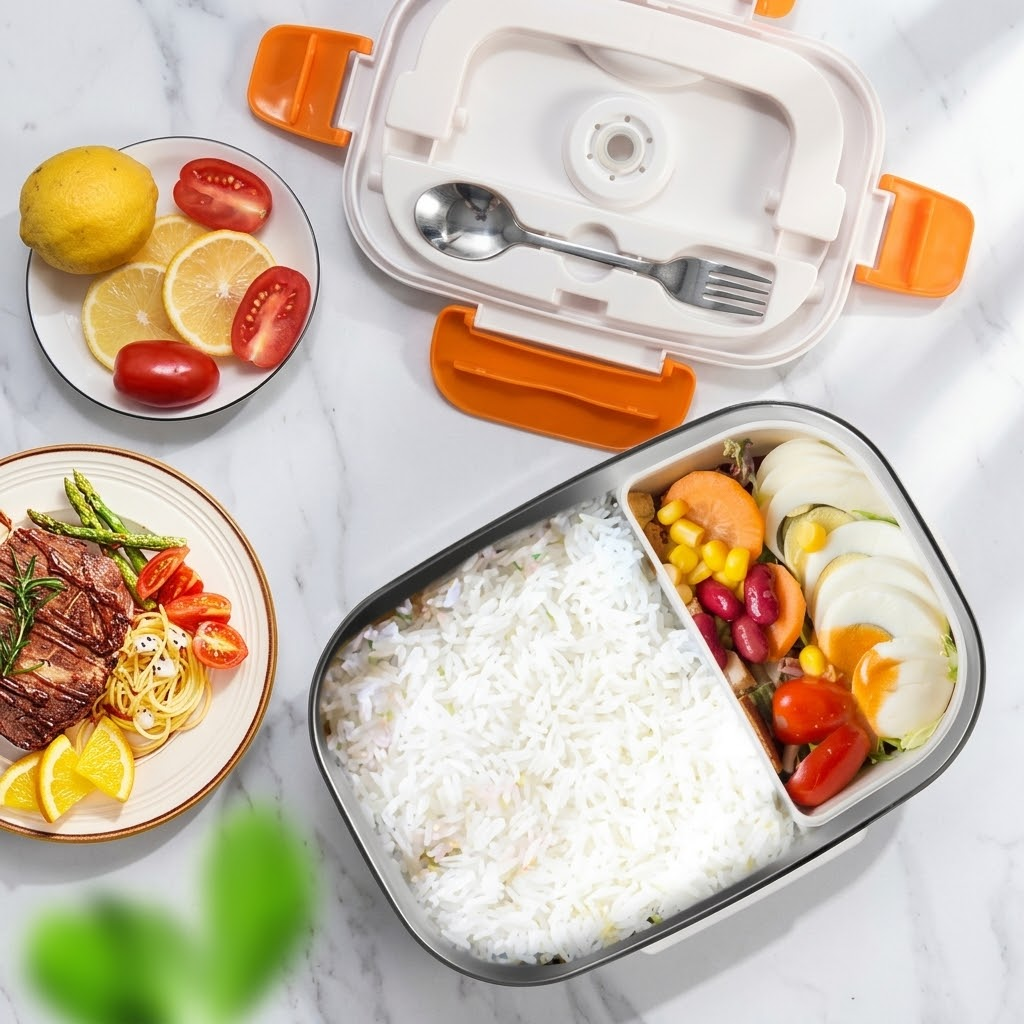 Lonchera Eléctrica Portátil 1,5L – Comidas Calientes en Casa, Oficina o Viajes