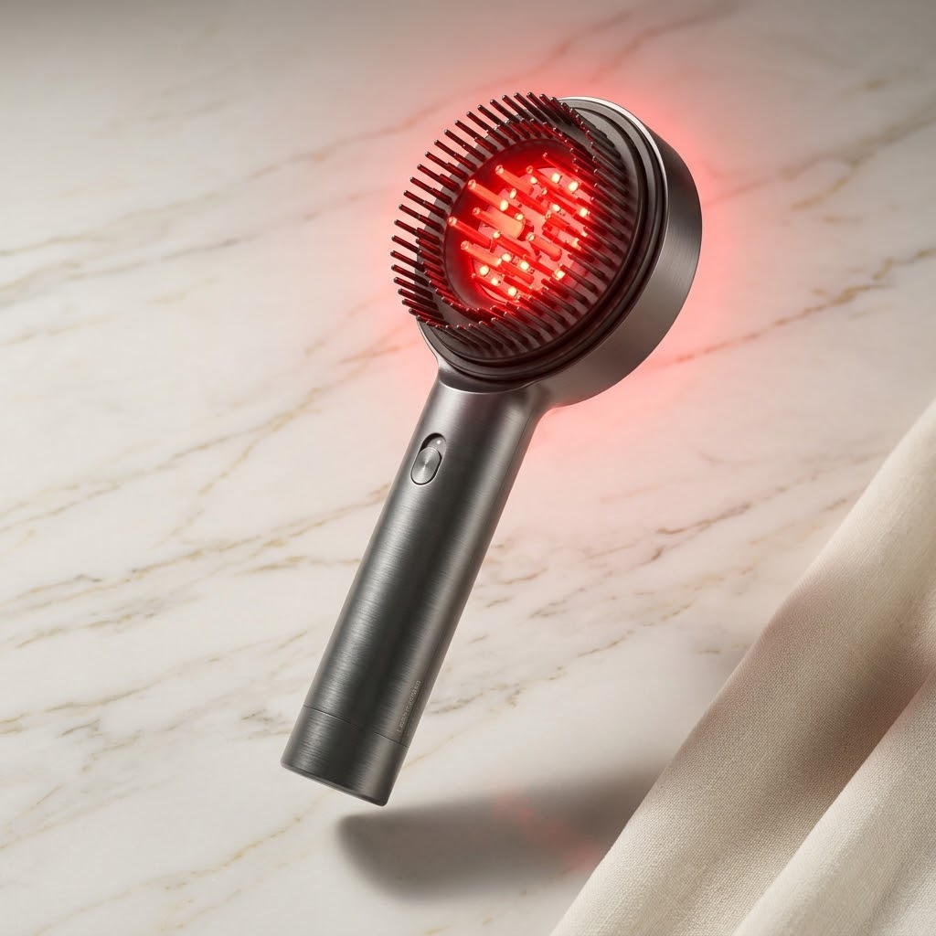 Cepillo Masajeador Cabello Terapia Luz