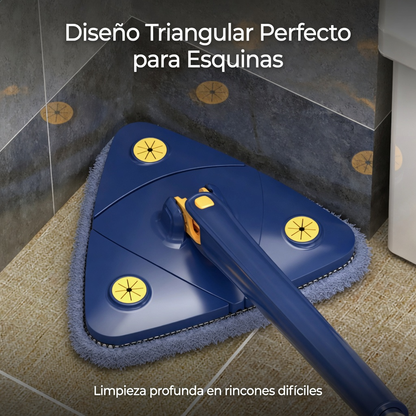 Trapeador Giratoria Triangular con Exprimidor Automático – Limpieza Profunda sin Esfuerzo