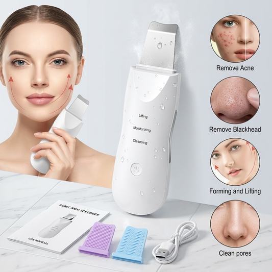 Paleta Ultrasónica Facial Muye 8815 – Limpieza Profunda, Peeling y Lifting