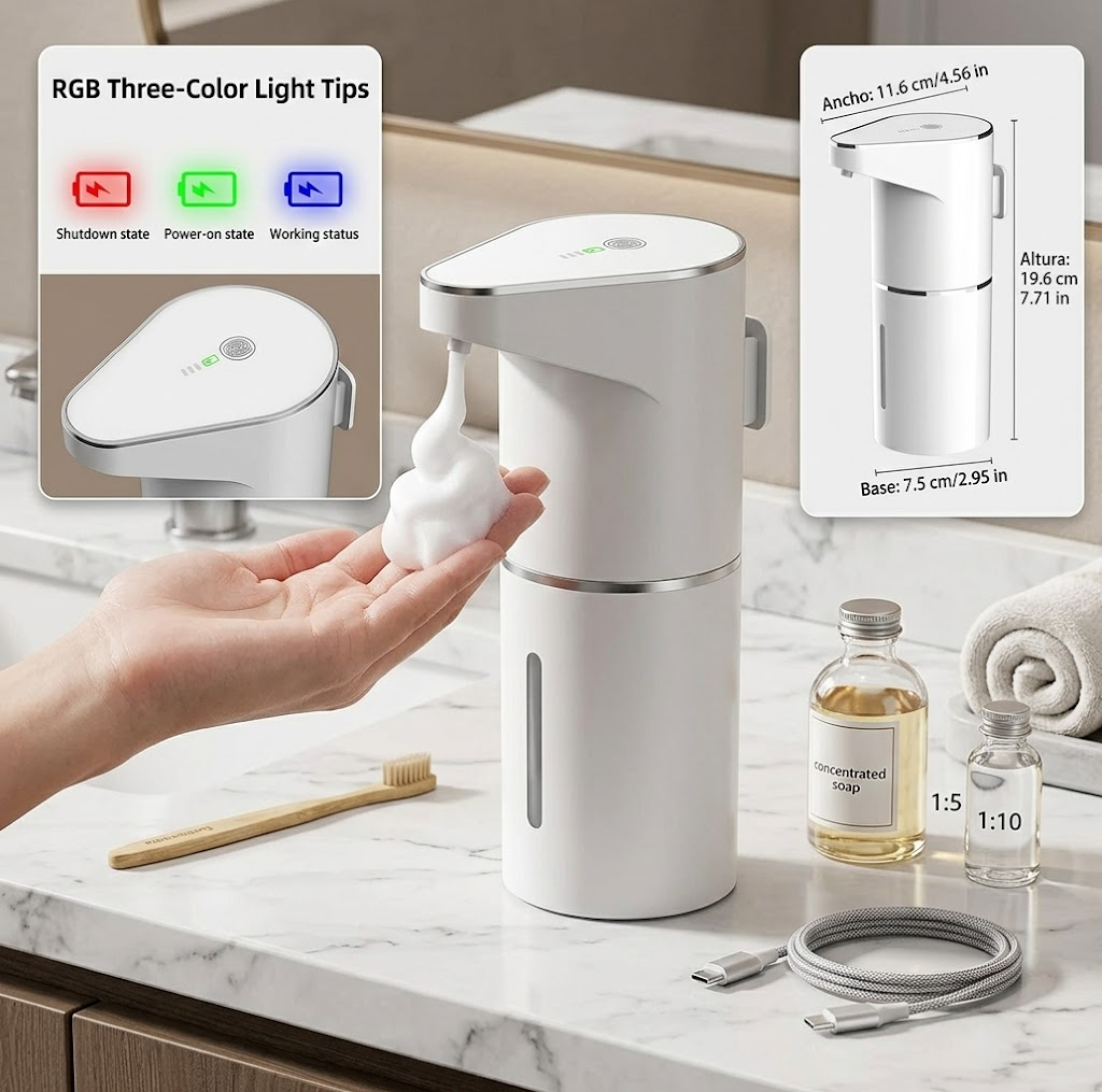 Dispensador Automático de Jabón Espumoso Sin Contacto – 380 ml