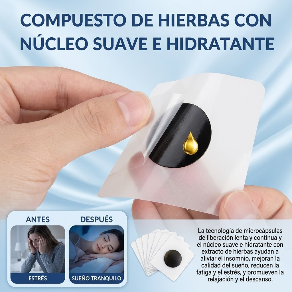 🌙 ¡Vuelve a Dormir como un Bebé! Parches Naturales para Sueño Profundo (10 Unidades)