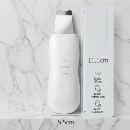 Paleta Ultrasónica Facial Muye 8815 – Limpieza Profunda, Peeling y Lifting