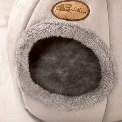 Cama Semicerrada para Mascotas XL – Suave, Cómoda y Antideslizante