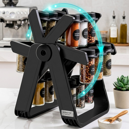 Organizador Giratorio de Condimentos 360° – 18 Frascos de Vidrio ✨