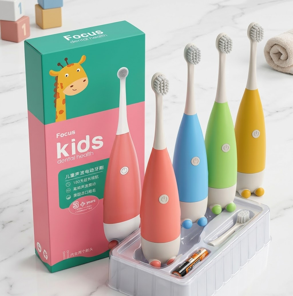 Cepillo de Dientes Eléctrico Inteligente para Niños – Silicona en Forma de U