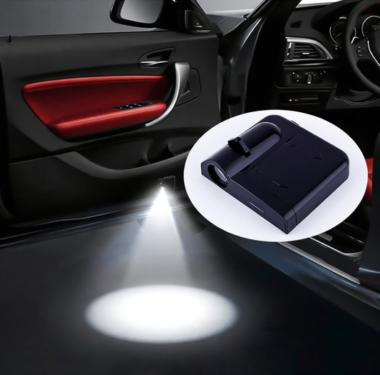 Luz de Bienvenida para Puerta de Coche | Proyector LED Inalámbrico con Logotipo Láser