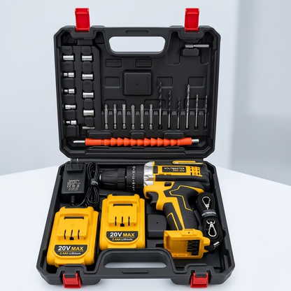 🔨 Taladro Inalámbrico 98W Tasbel – Potencia Profesional + 22 Accesorios