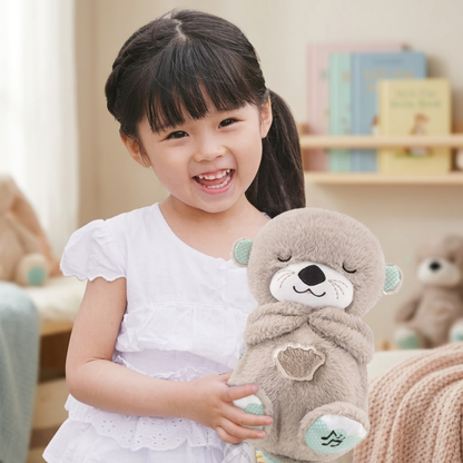 Nutria Peluche Calmante Gris - Sensor Luz Sonido Bebé