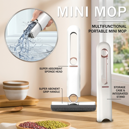 🧼 Mini Mopa Ultra Absorvente 2x1 – Limpieza Rápida y Profunda en Segundos