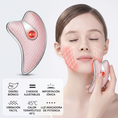 ✨ Rejuvenece y Reafirma tu Piel: Masajeador Facial y de Cuello con Fototerapia LED y Microcorriente