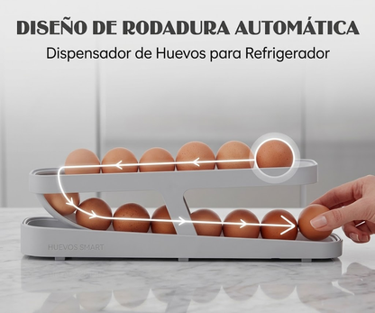Dispensador Automático de Huevos Rodante – Organizadora Huevera 4 Pisos (hasta 25 huevos) 🥚