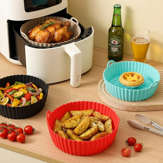 Molde de Silicona para Air Fryer de 20x5 cm! 🍰 2 unidades.