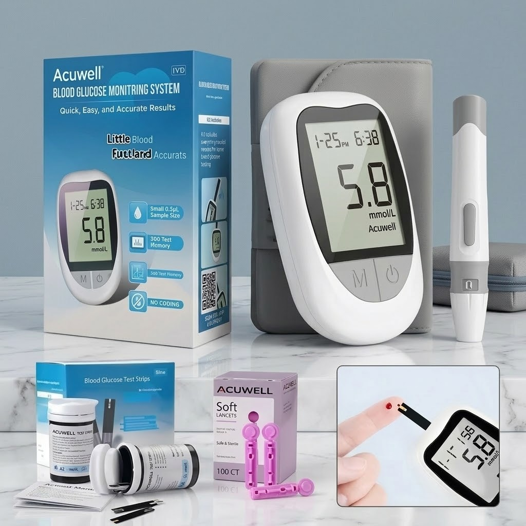 Glucómetro Digital con Accesorios – Kit Completo