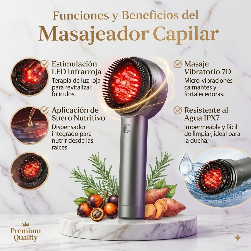Combo Spa Capilar – Cepillo de Masaje 2 en 1 + Aceite Batana 30 m