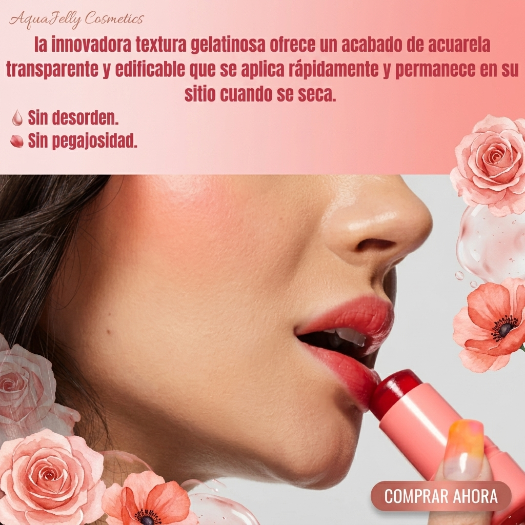 Tinta Labios Rubor Jelly 2 en 1 - Hidratante Duradero Multifuncional