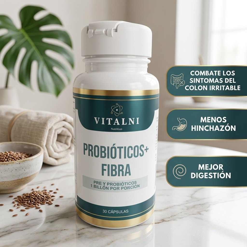 Suplemento Probióticos Inulina Vitalni 14 Cepas 1.000M UFC | Equilibra Microbiota y Reduce Gases