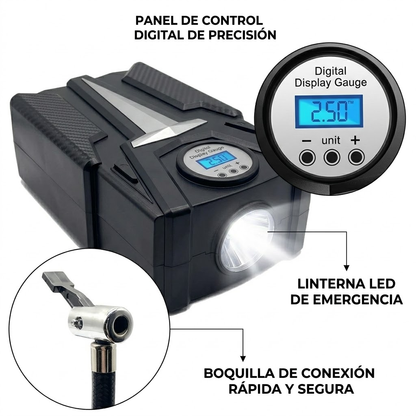 Mantén tus neumáticos siempre en óptimas condiciones con nuestro Inflador Digital Portátil!