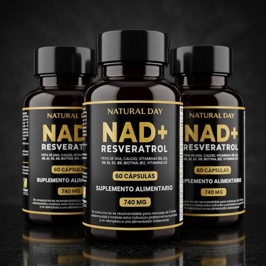 NAD+ con Resveratrol 800mg – Apoyo Natural a la Energía y Salud Celular