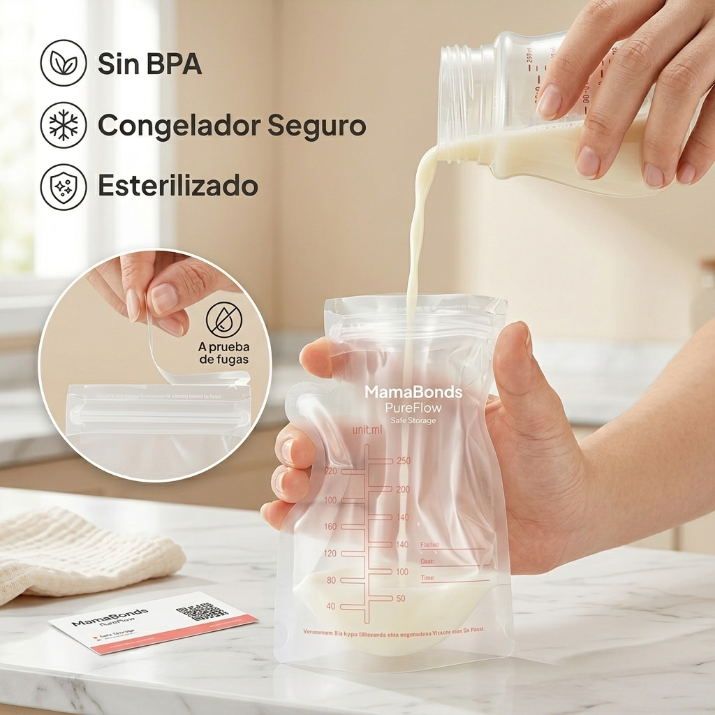 🍼 Pack 30 Bolsas Premium para Leche Materna (8 oz / 250 ml) | Protección Segura y Antiderrames