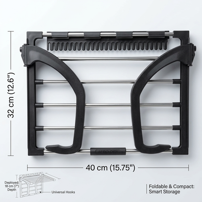 Tendedero Horizontal Pequeño de Ventana Plegable – Secado Rápido y Sin Ocupar Espacio