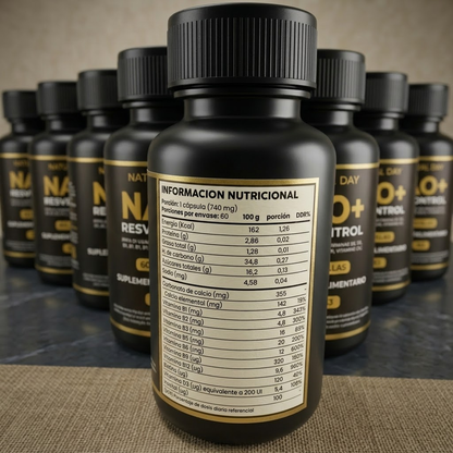 NAD+ con Resveratrol 800mg – Apoyo Natural a la Energía y Salud Celular