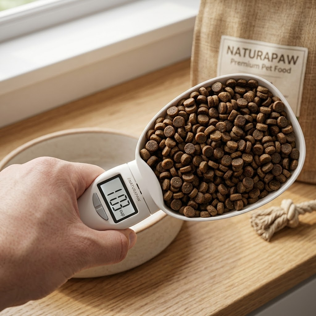 Báscula de Comida para Mascotas – Precisión y Control en la Alimentación