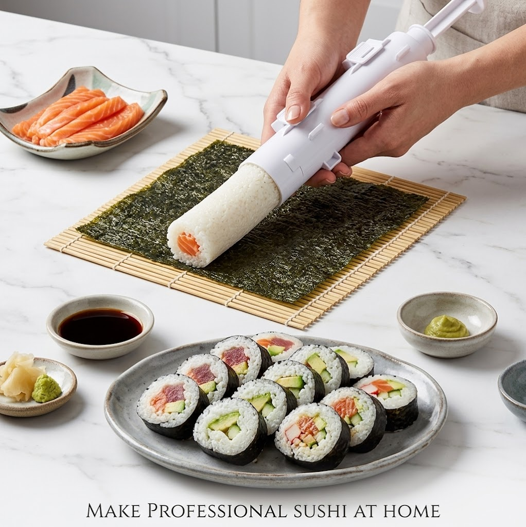 🍣 ¡Prepara Sushi de Restaurante en Casa! Máquina Creadora de Sushi Rolls